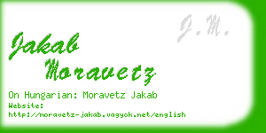 jakab moravetz business card